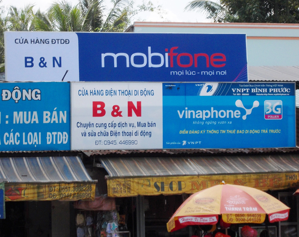 Bảng hiệu Mobifone - Quảng Cáo Hoàng Long - Công Ty TNHH TM DV Tư Vấn Và Quảng Cáo Hoàng Long